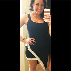 Asymmetrical tobi black skirt